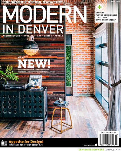 Design Feature in Modern in Denver Magazine Cover 2019