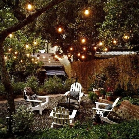 Outdoor string bulb lights for outdoor patio lighting. Ways to have outdoor gatherings at night.