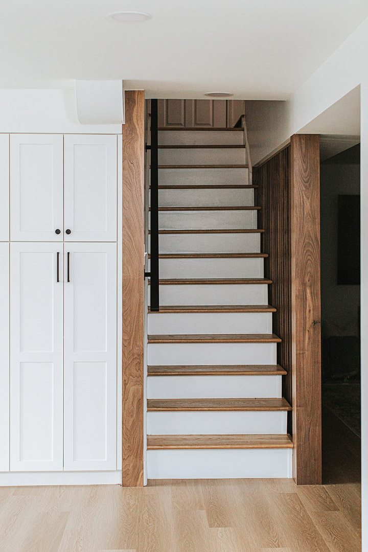 Modern staircase design in Golden Colorado by J. Reiko Design + Co