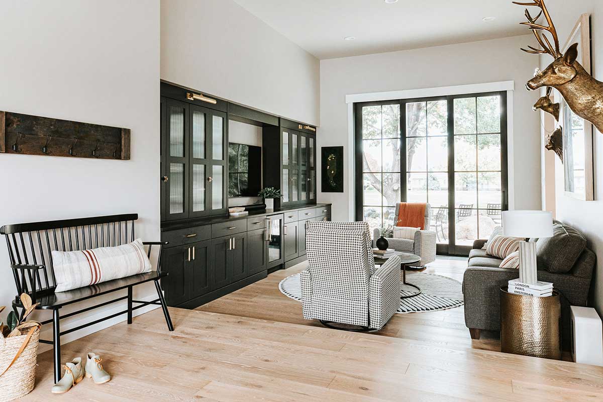 Interior design showcases a lounge of a home designed by J.Reiko Design + Co
