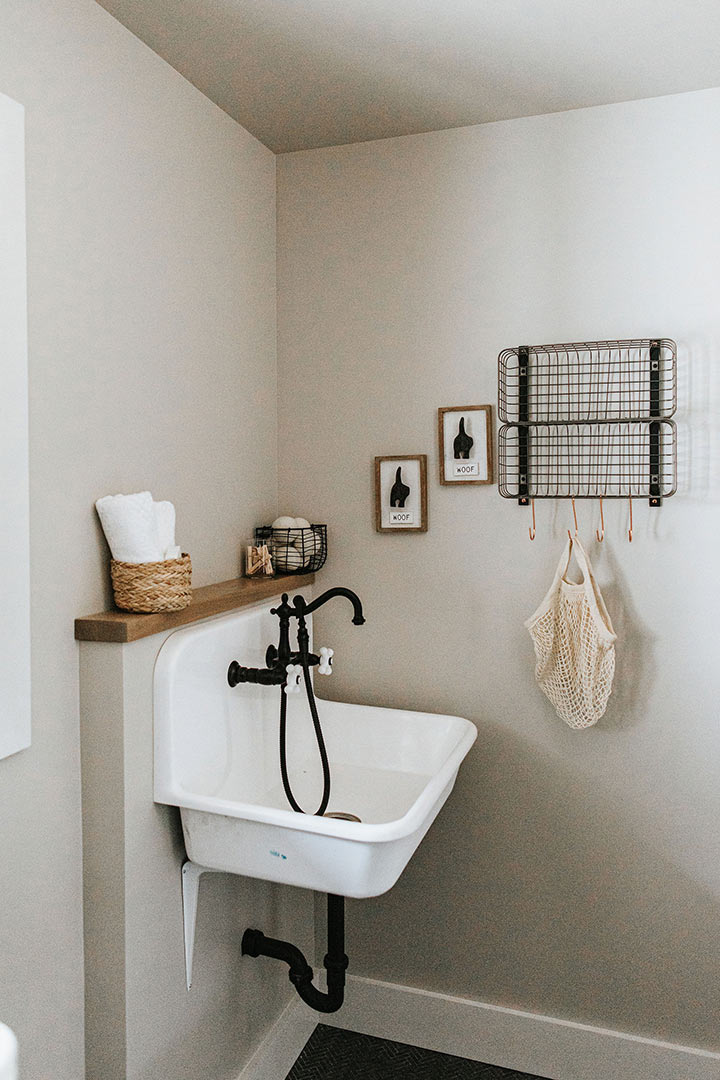 Farmhouse laundry room sink in Fort Collins Colorado