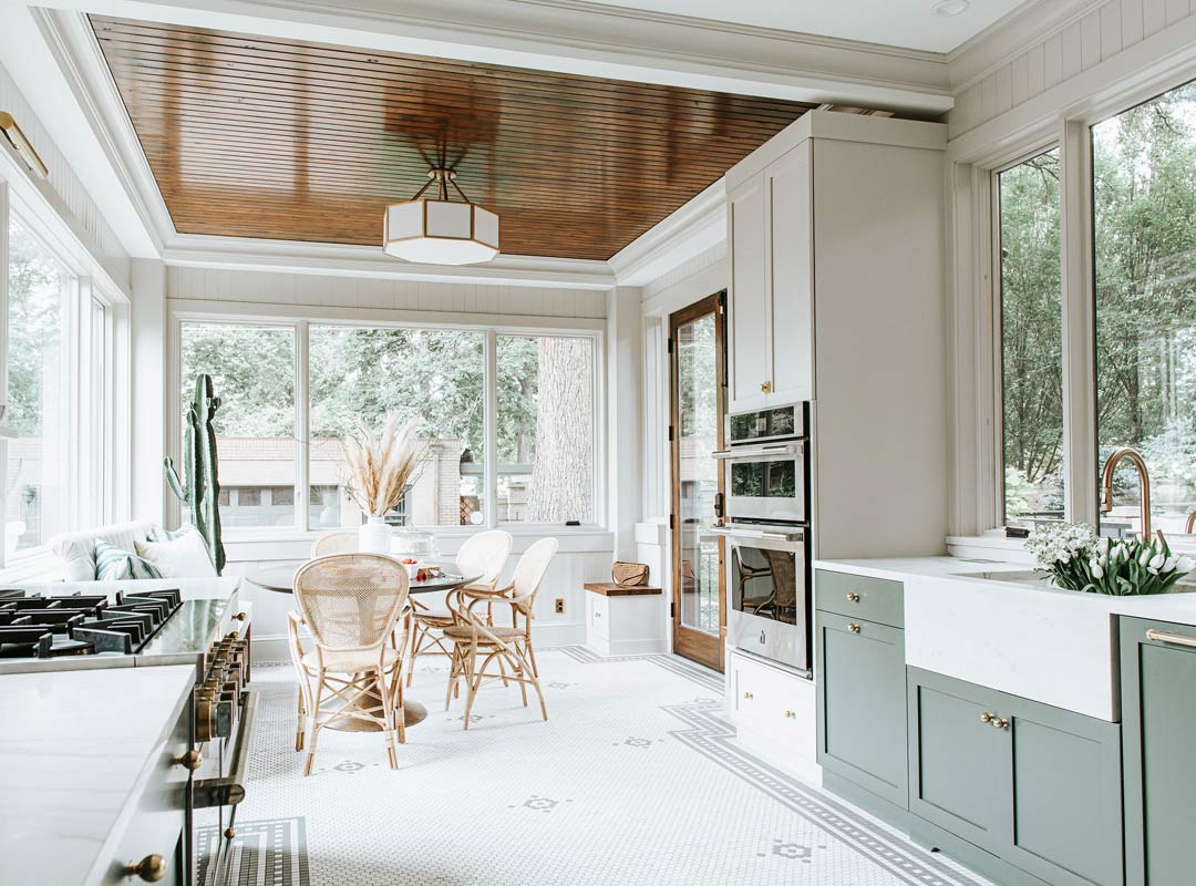Kitchen & dining room 'after' image - J. Reiko Design + Co - Humboldt Street Project - before and after of a historic Denver interior design renovation