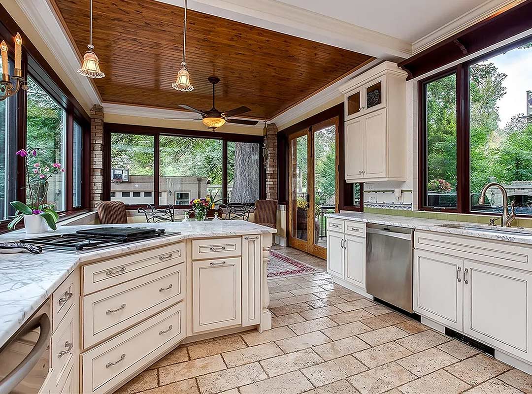 Kitchen & dining room 'before' image - J. Reiko Design + Co - Humboldt Street Project - before and after of a historic Denver interior design renovation