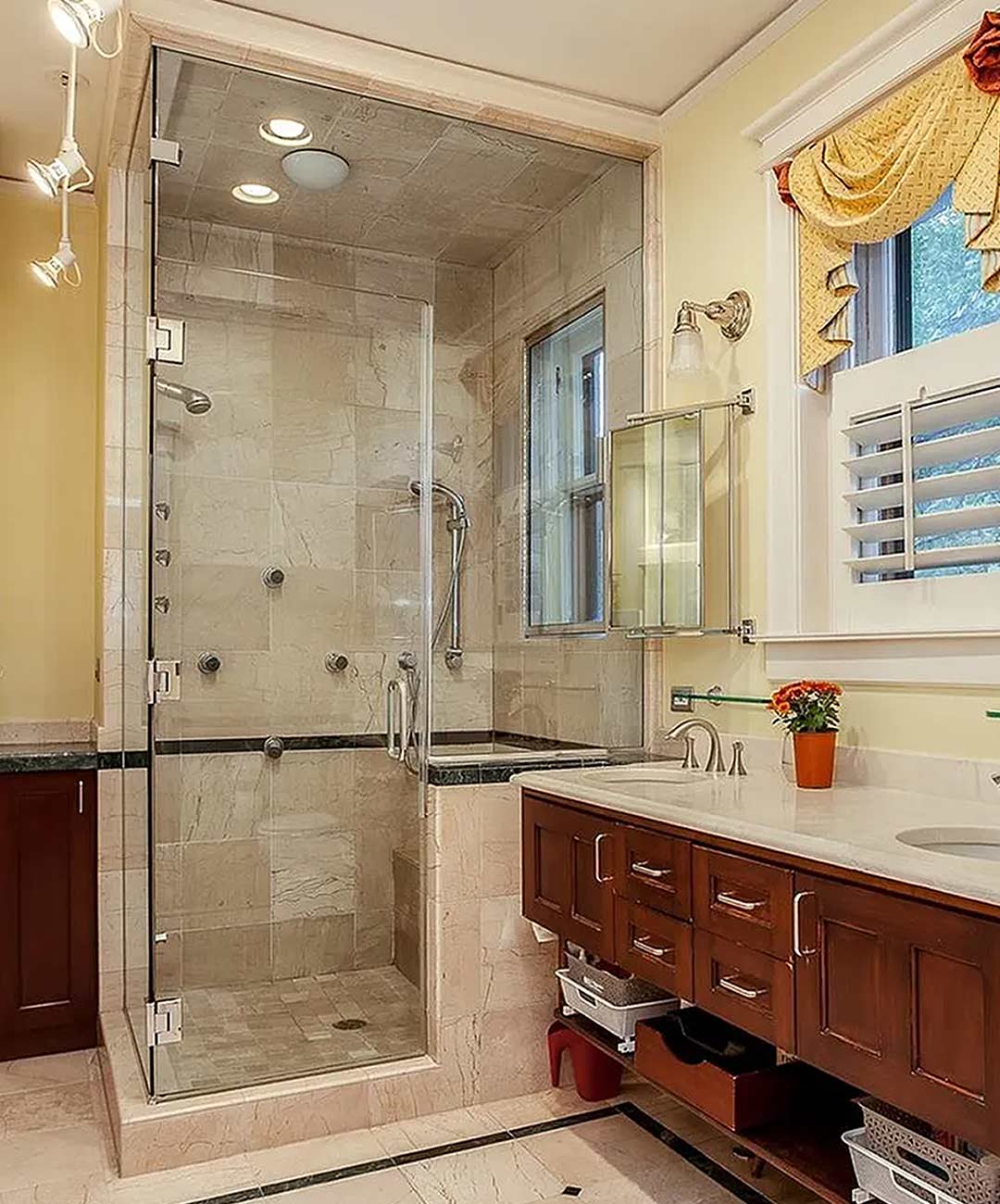 Primary Bathroom 'before' image - J. Reiko Design + Co - Humboldt Street Project - before and after of a historic Denver interior design renovation