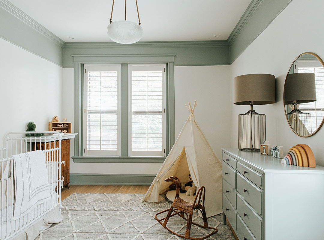 Children's bedroom 'after' image - J. Reiko Design + Co - Humboldt Street Project - before and after of a historic Denver interior design renovation