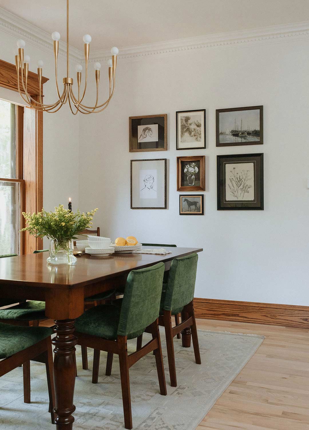 Dining room 'before' image - J. Reiko Design + Co - Julien Street Project - before and after of a Denver Square restoration remodel with Victorian charm and playful English-inspired design