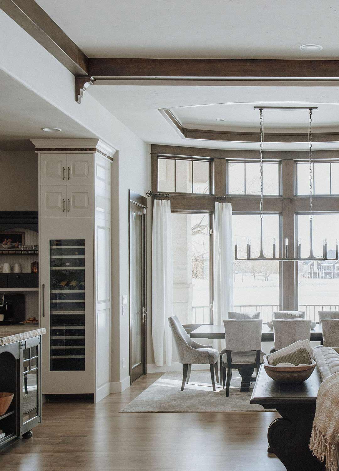 Dining room 'after' image - J. Reiko Design + Co - Three Eagles Drive Project - before and after of a rustic and traditional mediterranean-inspired home in Fort Collins, Colorado