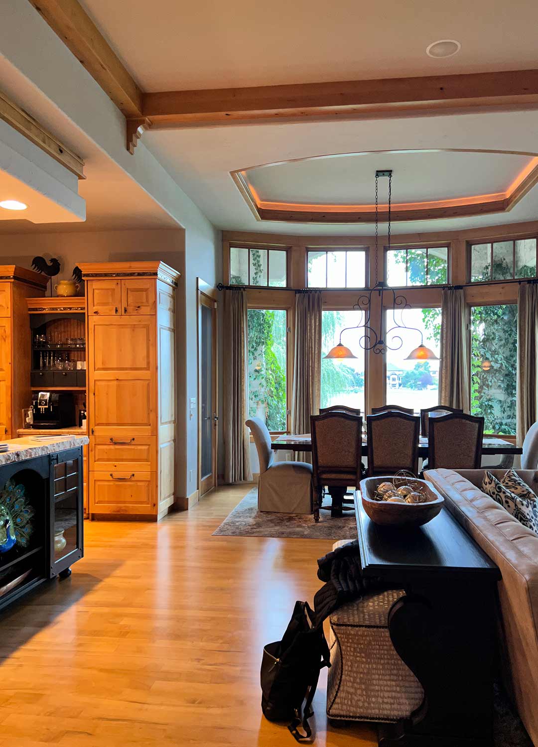 Dining room 'before' image - J. Reiko Design + Co - Three Eagles Drive Project - before and after of a rustic and traditional mediterranean-inspired home in Fort Collins, Colorado