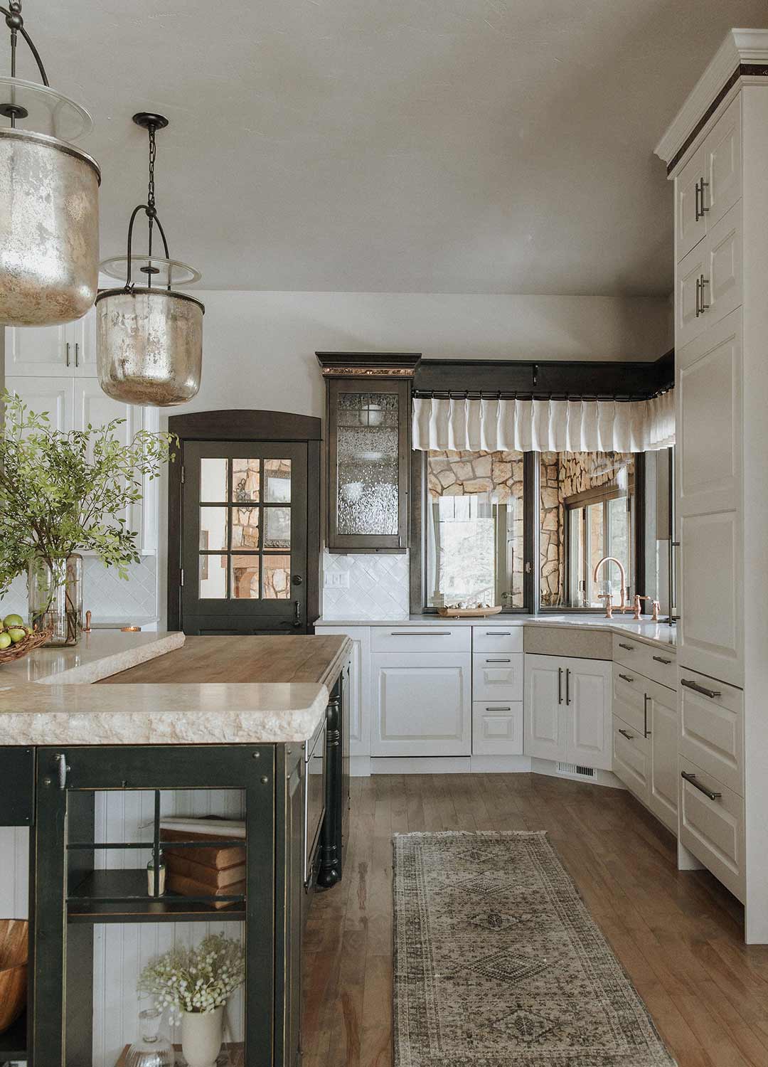 Kitchen 'after' image - J. Reiko Design + Co - Three Eagles Drive Project - before and after of a rustic and traditional mediterranean-inspired home in Fort Collins, Colorado