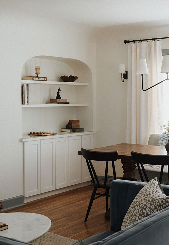 J. Reiko Design + Co. - Questions to Ask an Interior Designer - 02 The custom arched dining nook in a recent home renovation project designed by Jenny Murphy of J. Reiko Design + Co.