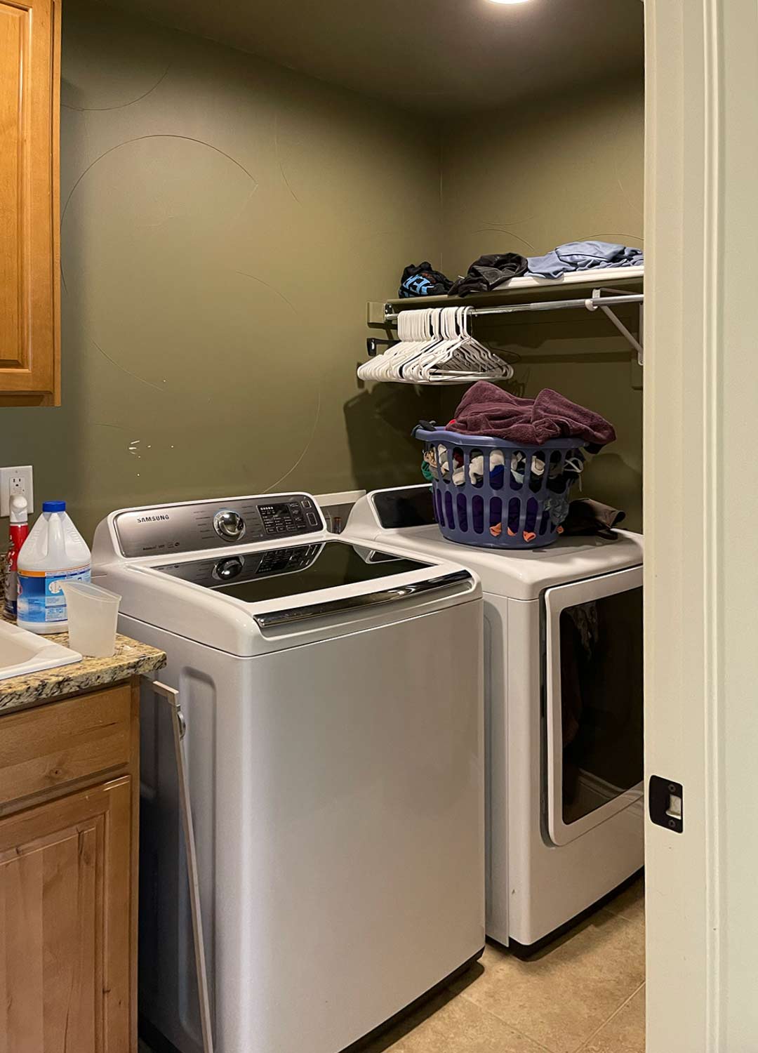 Laundry Room 'before' image - J. Reiko Design + Co - Hudson Street Project - before and after of a modern classic interior design project
