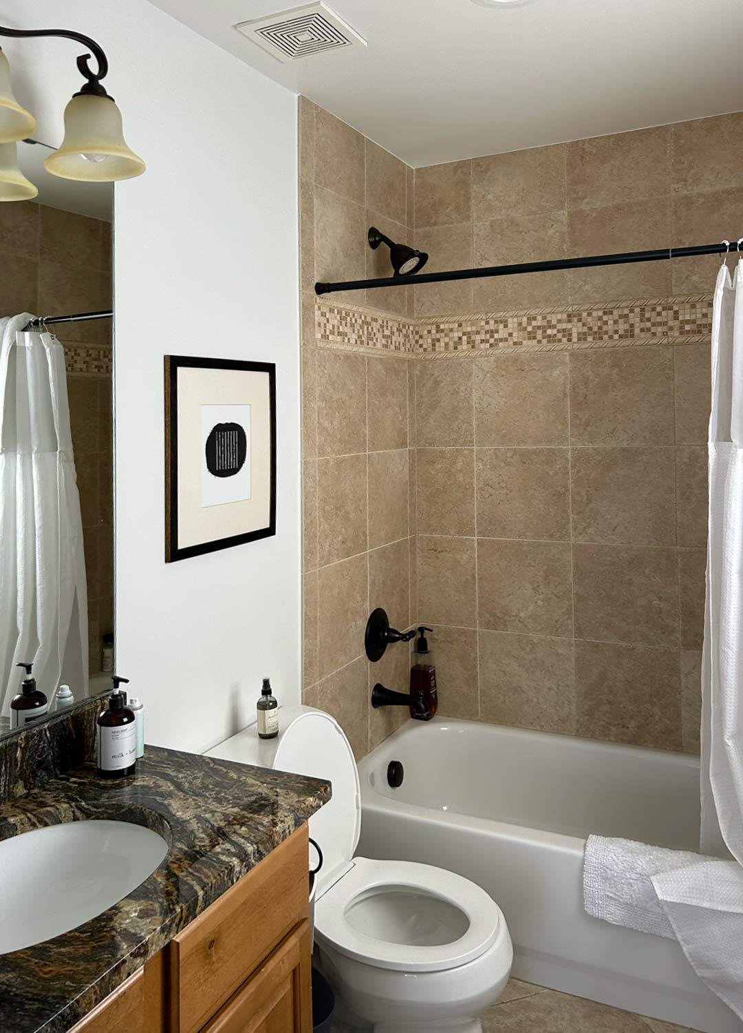 Boy's bathroom 'before' image - J. Reiko Design + Co - Hudson Street Project - before and after of a modern classic interior design project