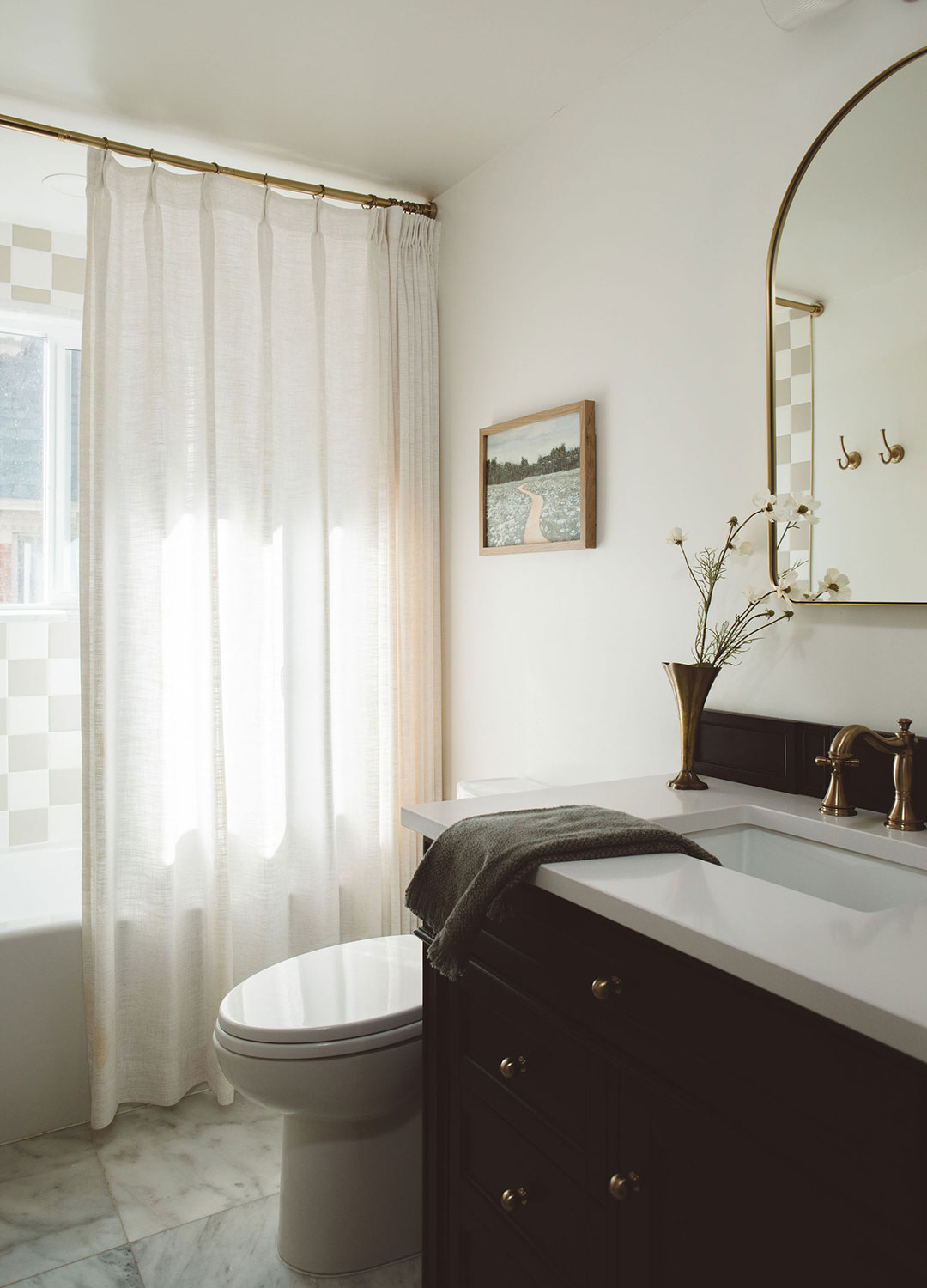 Primary bathroom 'after' image - J. Reiko Design + Co - Clarkson Street Project - before and after of a historic Craftsman remodel in Denver, Colorado