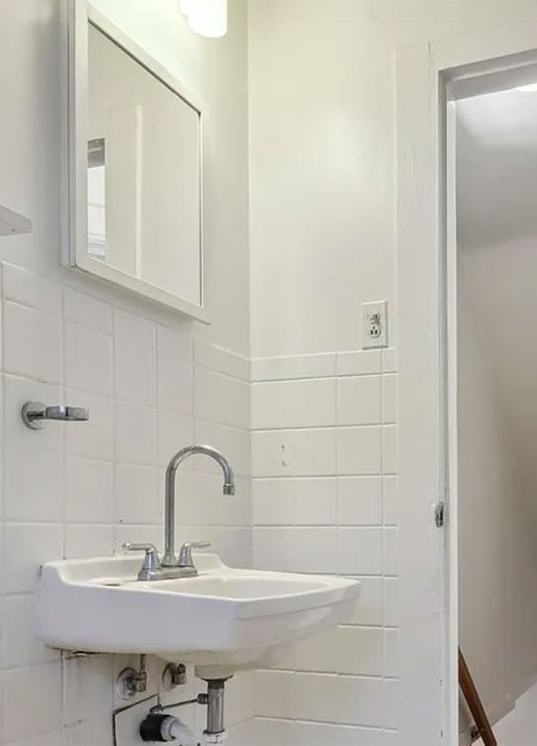 Primary bathroom 'before' image - J. Reiko Design + Co - Clarkson Street Project - before and after of a historic Craftsman remodel in Denver, Colorado