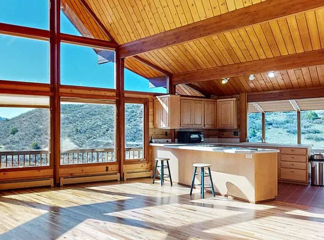 Kitchen + dining 'before' image - J. Reiko Design + Co - Redstone Canyon Project - before and after of a mountain modern remodel in Fort Collins, Colorado