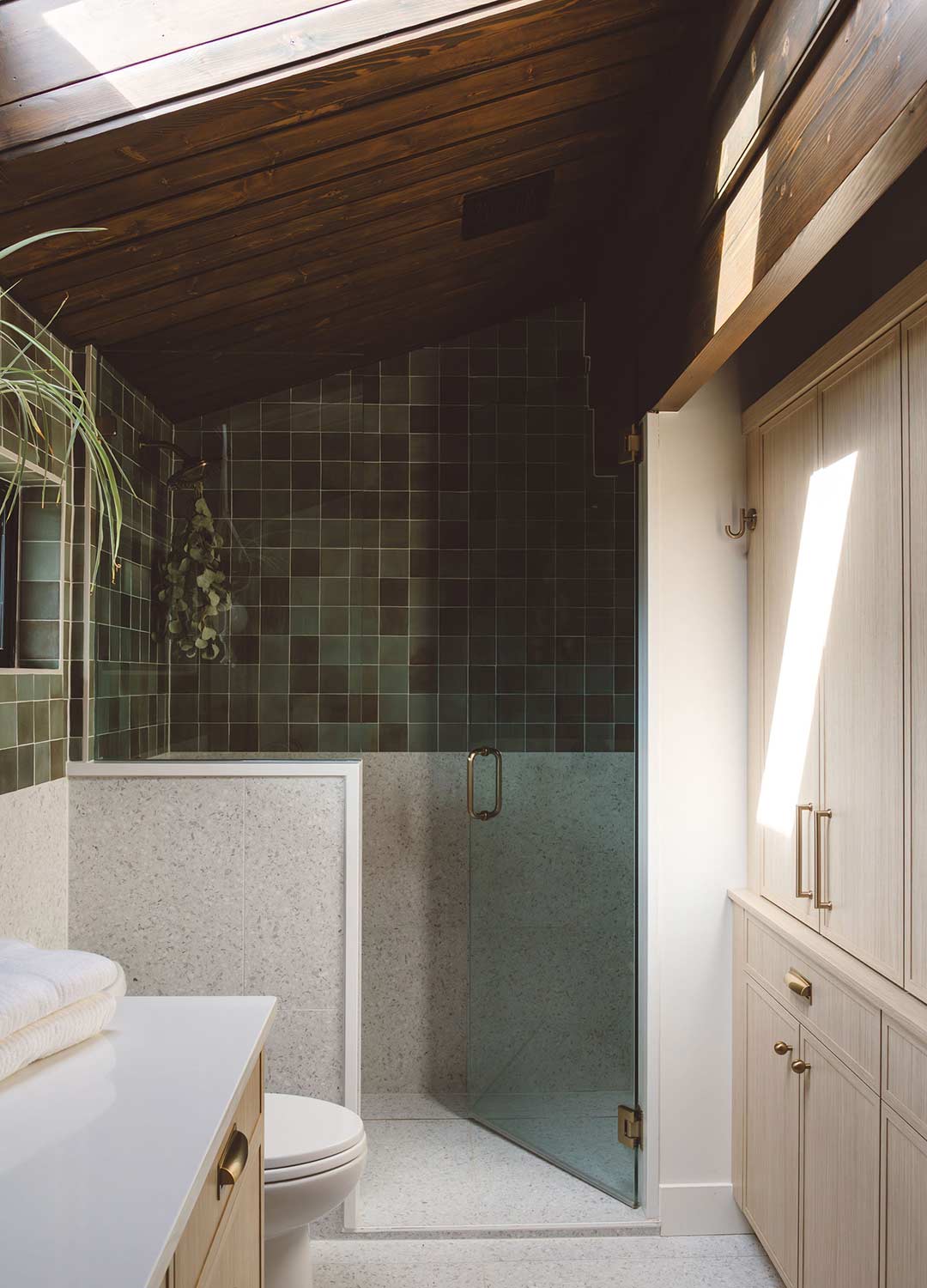 Primary Bath 'after' image - J. Reiko Design + Co - Redstone Canyon Project - before and after of a mountain modern remodel in Fort Collins, Colorado