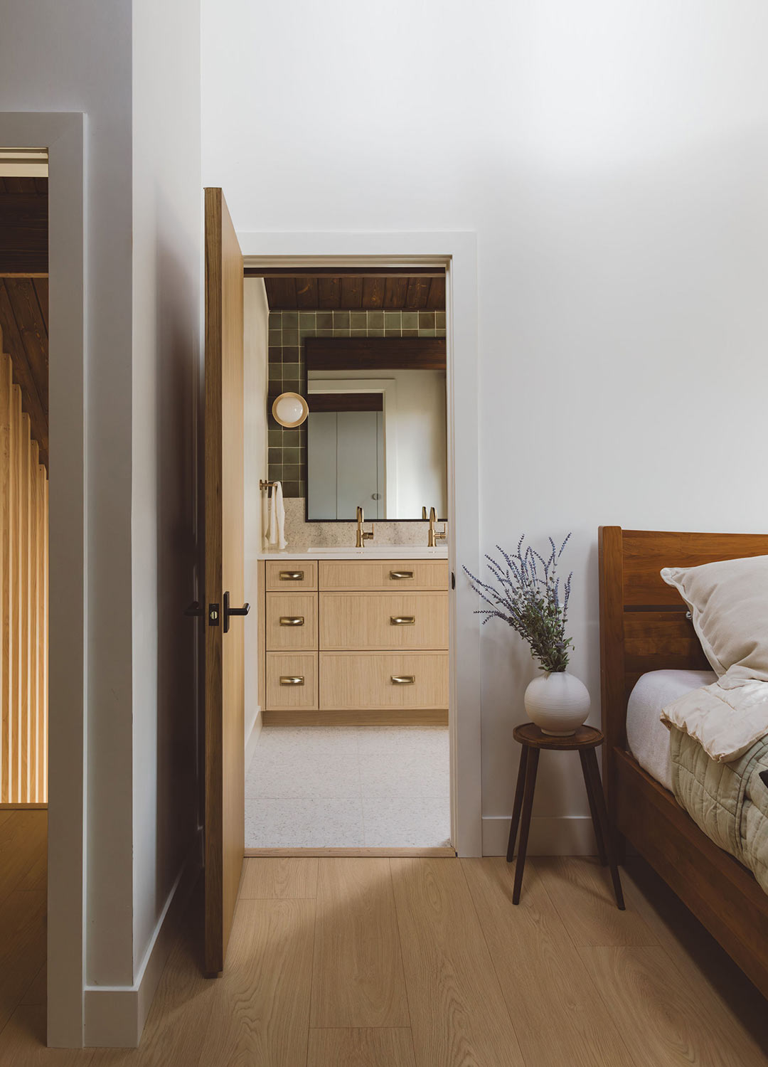 Primary Bedroom 'after' image - J. Reiko Design + Co - Redstone Canyon Project - before and after of a mountain modern remodel in Fort Collins, Colorado