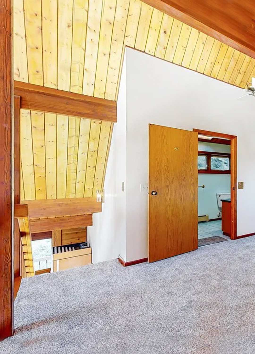 Primary Bedroom 'before' image - J. Reiko Design + Co - Redstone Canyon Project - before and after of a mountain modern remodel in Fort Collins, Colorado
