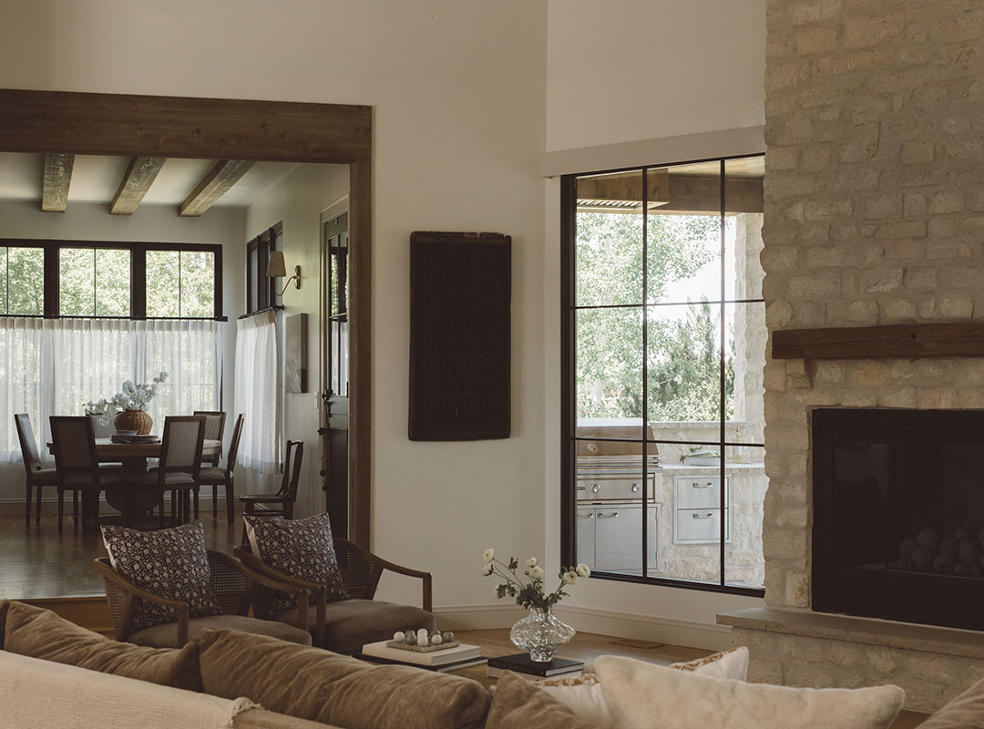 Living room  'after' image - J. Reiko Design + Co - Augusta Trail - before and after of a European farmhouse remodel in Fort Collins, Colorado
